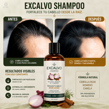 Frena la Caída y recupera tu cabello con Excalvo.
