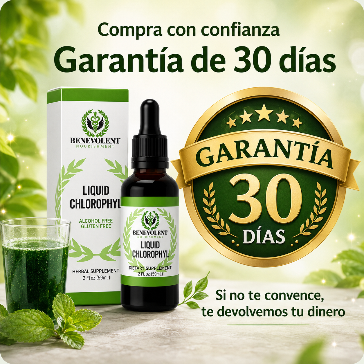🌿 CLOROFILA LÍQUIDA - Desinflama tu cuerpo y elimina el mal aliento naturalmente desde la primera semana