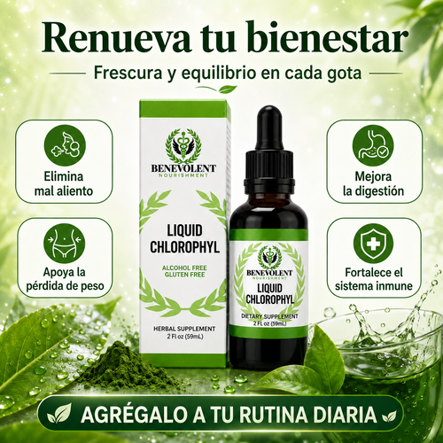 🌿 CLOROFILA LÍQUIDA - Desinflama tu cuerpo y elimina el mal aliento naturalmente desde la primera semana