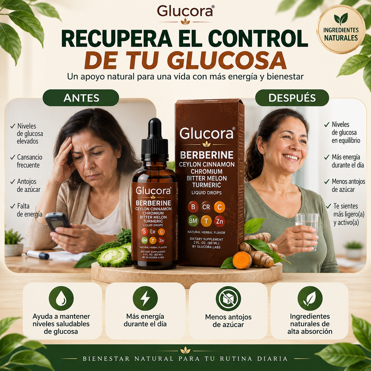 Glucora Berberine Controla tu Diabetes