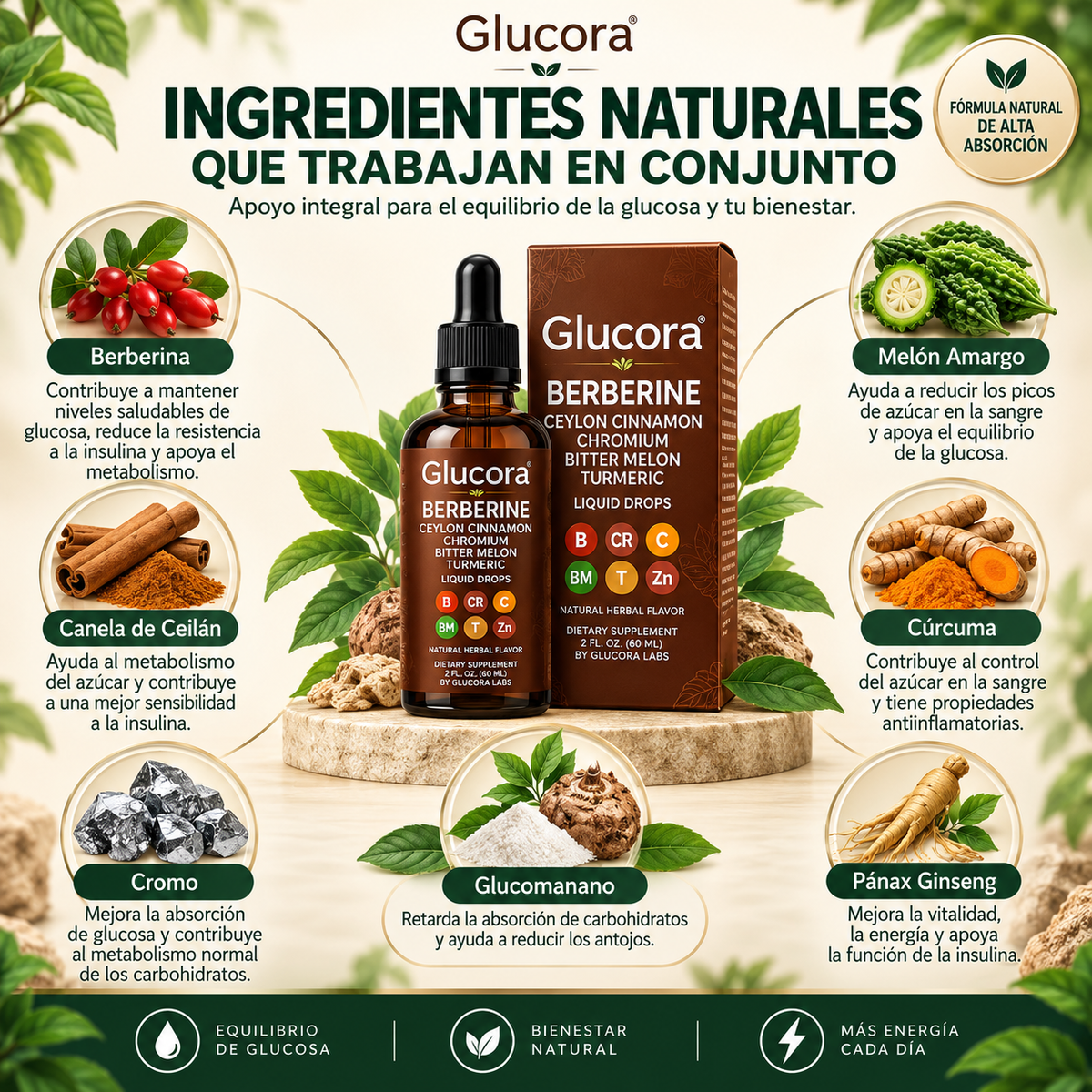 Glucora Berberine Controla tu Diabetes