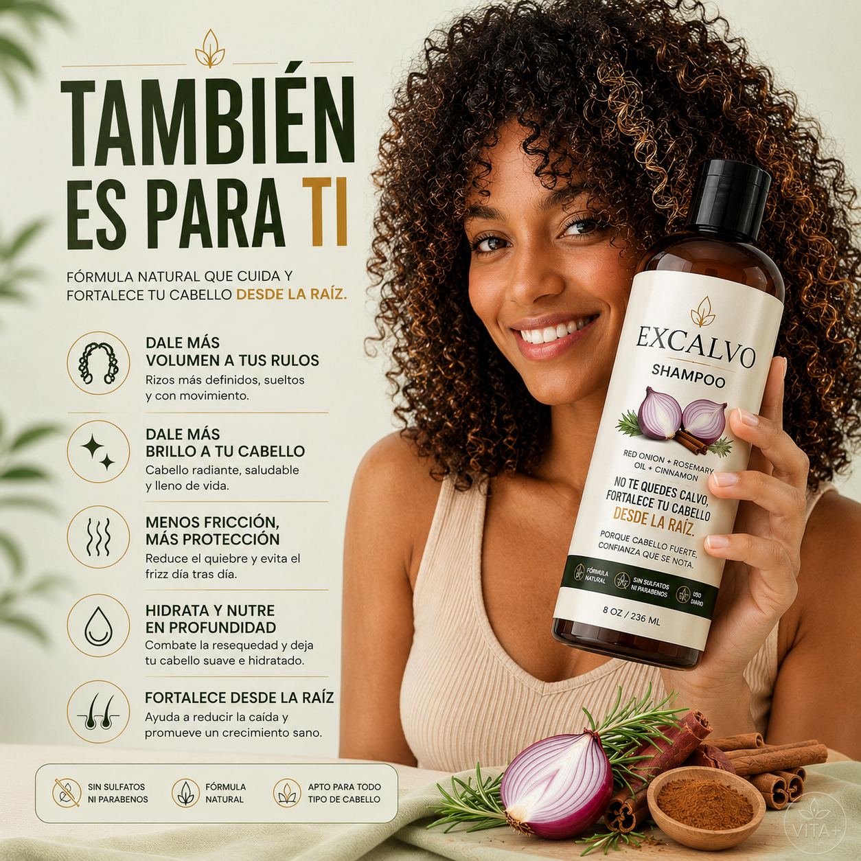 Frena la Caída y recupera tu cabello con Excalvo.